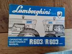 Lamborghini R603 4wd tractor handleiding ,1973, Auto diversen, Ophalen of Verzenden