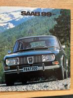 Saab 99 autofolder 1971 brochure, Gelezen, Overige merken, Ophalen of Verzenden