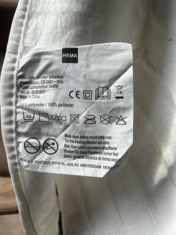 Hema Elektrische Onderdeken - Tweepersoons beschikbaar voor biedingen