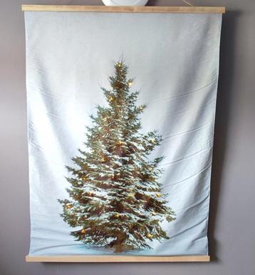 Wanddoek kerstboom met Lichtjes - 95x125cm beschikbaar voor biedingen