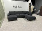 GRATIS LEVERING Z.G.A.N antraciete u-bank 310x215 Gereinigd, Ophalen of Verzenden, Zo goed als nieuw, Vierpersoons of meer, Stof