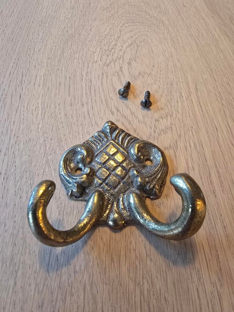 Prachtige antieke koperen Art Nouveau kapstok/kleding haak, Antiek en Kunst, Antiek | Koper en Brons, Ophalen of Verzenden, Koper