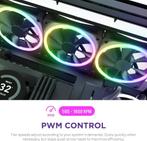 NZXT F120 RGB DUAL Zwart - 10 Fans + RGB Hubs (Nieuw), Ophalen, Zo goed als nieuw