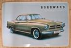 Bord blik Borgward Isabella Coupé 59x39 cm, Ophalen of Verzenden, Gebruikt, Auto's
