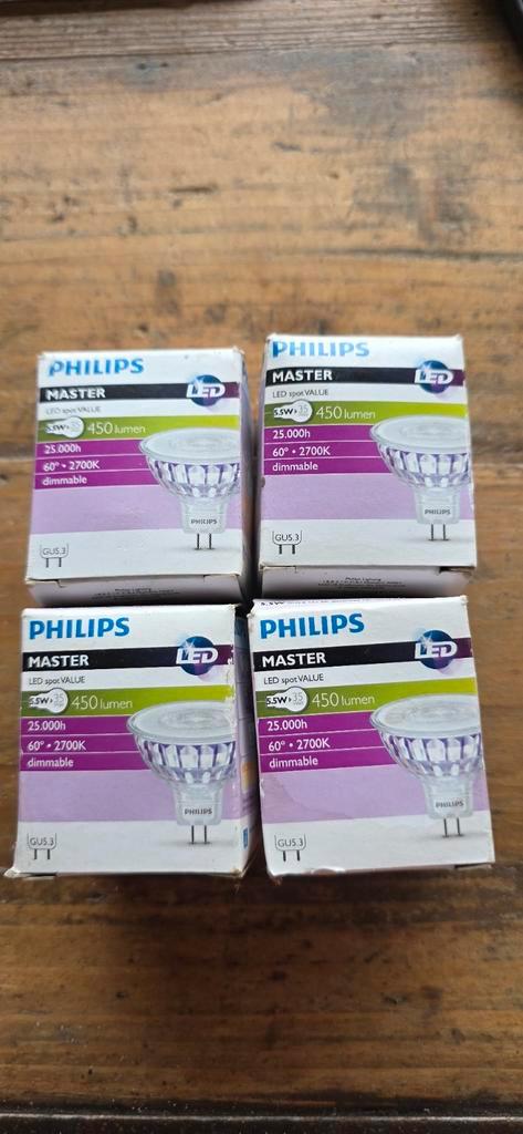 Philips Master LED Spot 4x - Nieuw, Huis en Inrichting, Lampen | Spots, Nieuw, Plafondspot of Wandspot, Led, Ophalen of Verzenden
