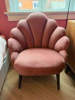 Sissy boy fluweel roze schelp stoel, Huis en Inrichting, Fauteuils, Ophalen, Gebruikt, Minder dan 75 cm, Stof