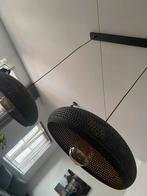 Stalen hanglamp, bestaande uit twee kappen., Huis en Inrichting, Lampen | Hanglampen, Ophalen of Verzenden, Zo goed als nieuw