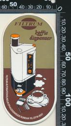 Sticker: Filtrum - Koffie Dispenser - Hazerswoude, Ophalen of Verzenden, Zo goed als nieuw, Bedrijf of Vereniging