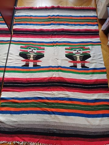 Vintage wollen kleed of wandkleed Mexico 1,27 m x 1,90 m beschikbaar voor biedingen