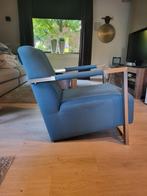 Trendhopper stoel fauteuil rvs stof kleur petrol, Huis en Inrichting, Fauteuils, Ophalen, Gebruikt, Minder dan 75 cm, Stof