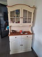 Vintage Buffetkast Tweedelig - Landelijke Stijl, Ophalen, Gebruikt, 100 tot 150 cm, Glas