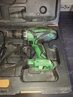 Hitachi schroeftol met lader en lamp, Ophalen of Verzenden, Gebruikt, Boor- en Schroefmachine, Variabele snelheid