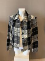 Gave geruite Wollen tussen jas van Be Nice maat 44 L, Be Nice, Douwenmaat 8-3 Meppel, Info@again.nu, Zwart