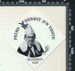 Sticker: Prins Gerrit den Urste - 1986 - Boxmeer, Verzamelen, Stickers, Ophalen of Verzenden, Zo goed als nieuw, Bedrijf of Vereniging