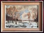 Schilderij impressionisme Vorden Baakse Beek Sneeuw IJs, Antiek en Kunst, Kunst | Schilderijen | Klassiek, Ophalen of Verzenden