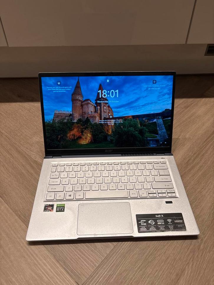 Acer Swift SFX14-41G - 14 inch Laptop, Computers en Software, Windows Laptops, Gebruikt, 14 inch, SSD, 2 tot 3 Ghz, 16 GB, Qwerty