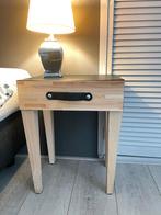 Licht Eiken Nachtkastje + Gratis Lamp, Minder dan 45 cm, Nieuw, Ophalen of Verzenden, Minder dan 55 cm