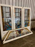 Unieke deurenset 6delige serie met bovenlicht glas in koper, Ophalen