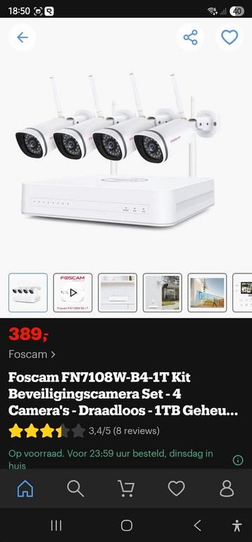 Foscam FN7108W-B4-1T Kit - 4 Camera's - 1TB beschikbaar voor biedingen