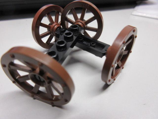 nr. 9955, Spaakwielen, 3x3 old brown., Ophalen of Verzenden, Zo goed als nieuw, Complete set, Lego