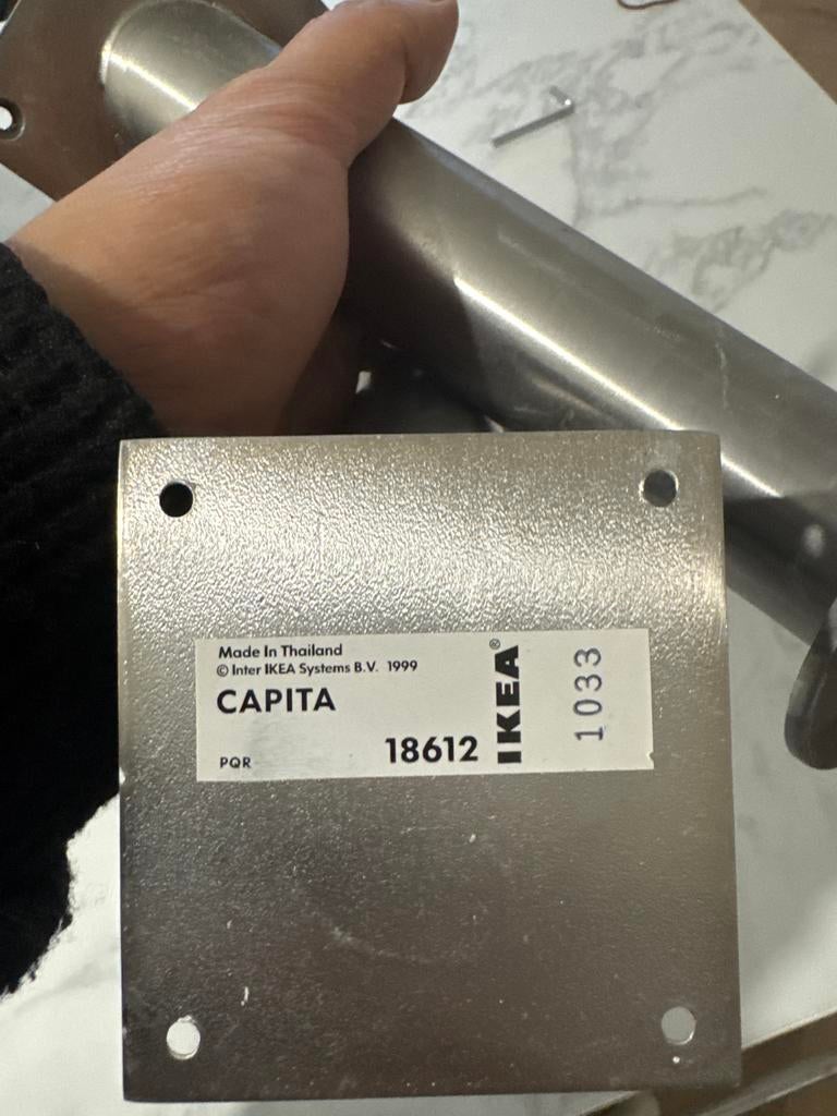 4 keer Ikea Capita pootjes / barpoot, Ophalen, Tafelpoot, Gebruikt, Vierkant