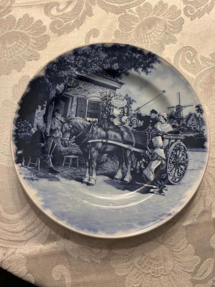 wandbord delftsblauw paard, Antiek en Kunst, Antiek | Wandborden en Tegels, Ophalen