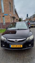 Honda Civic 1.3 Vtec Hybrid 4DR C-tr. 2009 Zwart, Auto's, Honda, 65 €/maand, Stof, Beige, Zwart