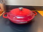 Le Creuset Campagne Braadpan - Kersenrood - 30cm, Huis en Inrichting, Keuken | Potten en Pannen, Gebruikt, Ophalen of Verzenden