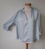 Lichtblauwe satijnen blouse mt L, H&M, Maat 42/44 (L), Zo goed als nieuw, Verzenden