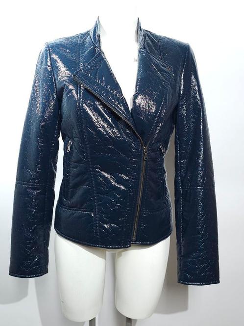 Nieuwstaat Sandwich blauw/petrol lak jack maat 38, Kleding | Dames, Jasjes, Kostuums en Pakken, Nieuw, Jasje, Maat 38/40 (M), Blauw