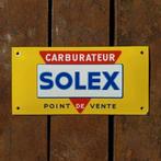 Emaille Schild SOLEX Verkooppunt Frans Reclamebord Vintage, Verzenden, Zo goed als nieuw, Reclamebord