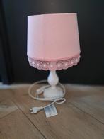 Roze slaapkamer lampje, Huis en Inrichting, Lampen | Tafellampen, Stof, Romantisch, Ophalen of Verzenden, Zo goed als nieuw