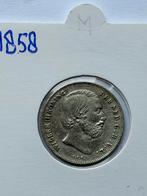 Halve Gulden Willem III - 1858 Topstaat!, Postzegels en Munten, Munten | Nederland, ½ gulden, Zilver, Ophalen of Verzenden, Losse munt