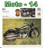 Moto14 motorkaart bsa 750 v twin y13 ( 1936 ), Verzamelen, Ophalen of Verzenden, Zo goed als nieuw, Foto of Kaart