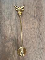 Metalen koper kaarsendover met hertenkop, Antiek en Kunst, Ophalen of Verzenden