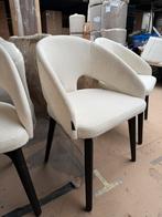 6 x nieuwe draaibare witte met eiken zwarte eetkamerstoelen, Ophalen of Verzenden, Zo goed als nieuw, Zwart, Vier