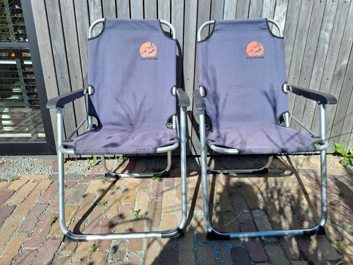 2 Fun Camp Campingstoelen Klapstoelen, Caravans en Kamperen, Kampeermeubelen, Gebruikt, Campingstoel, Ophalen