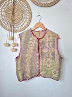 Upcycled gilet van vintage wollen deken M/L, Kleding | Dames, MINT UPCYCLING, Ophalen of Verzenden, Zo goed als nieuw, Maat 38/40 (M)