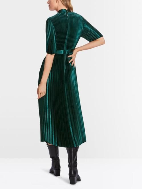 Marccain plissé jurk soft forest groen N3, Kleding | Dames, Jurken, Zo goed als nieuw, Maat 36 (S), Groen, Onder de knie, Ophalen of Verzenden