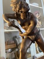 Bronzen studie uit de 19e eeuw van De laatste der Mohikanen, Antiek en Kunst, Antiek | Koper en Brons, Ophalen of Verzenden, Brons