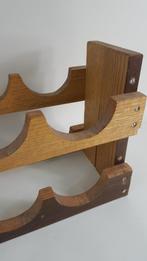 Vintage staand houten wijnrek voor 10 flessen. S6, Tweedehands verkoop, Tweedehands verkoop, Gebruikt, Ophalen of Verzenden