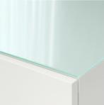 2x BESTÅ Bovenblad, glas wit/lichtgroen, 180x40 cm, Huis en Inrichting, Ophalen, Zo goed als nieuw