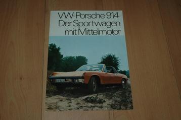 Porsche 914 - Folder - Brochure uit 1970 beschikbaar voor biedingen