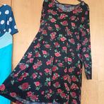 Jurk zwart met rozen rood maat xl 44, Galajurk, Maat 42/44 (L), Ophalen of Verzenden, Zo goed als nieuw