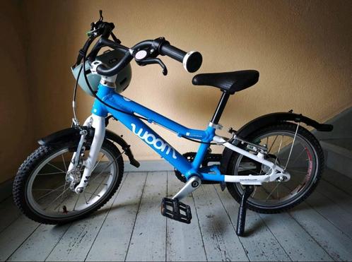 Woom 2 blauw kinderfiets, Fietsen en Brommers, Fietsen | Kinderfietsjes, Zo goed als nieuw, Minder dan 16 inch, Ophalen of Verzenden