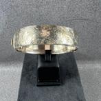 Zilveren armband | 32,6g | harde band bewerkt |6,2cm| 391308, Ophalen of Verzenden, Gebruikt, Zilver, Zilver