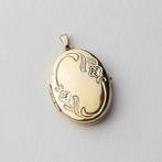 grote vintage 8 karaat gouden medaillon locket pendant, Verzenden, Zo goed als nieuw, Goud, Overige voorstellingen