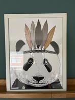 Poster in lijst. Panda met veren, Ophalen of Verzenden, Wanddecoratie, Zo goed als nieuw
