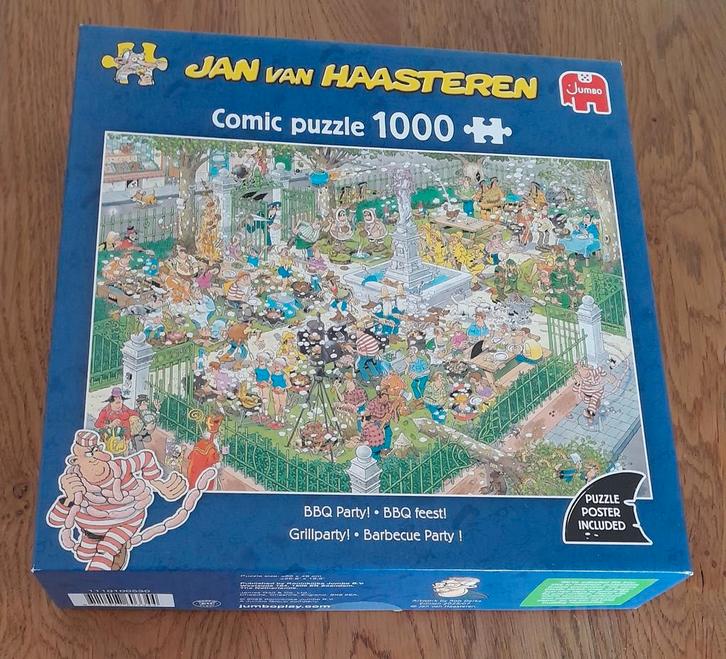Jan van Haasteren puzzel BBQ FEEST!, Hobby en Vrije tijd, Denksport en Puzzels, Zo goed als nieuw, 500 t/m 1500 stukjes, Ophalen of Verzenden