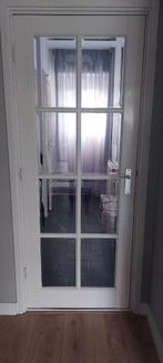Deur met geslepen glas, Doe-het-zelf en Verbouw, Deuren en Horren, Ophalen, Gebruikt, Binnendeur, Glas